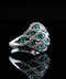 14K Emerald & Diamond Ring Size 7