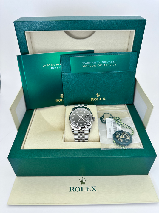 Rolex Datejust 36 Ref. 126234 - Bright Black Diamond Dial with Jubilee Bracel image 1