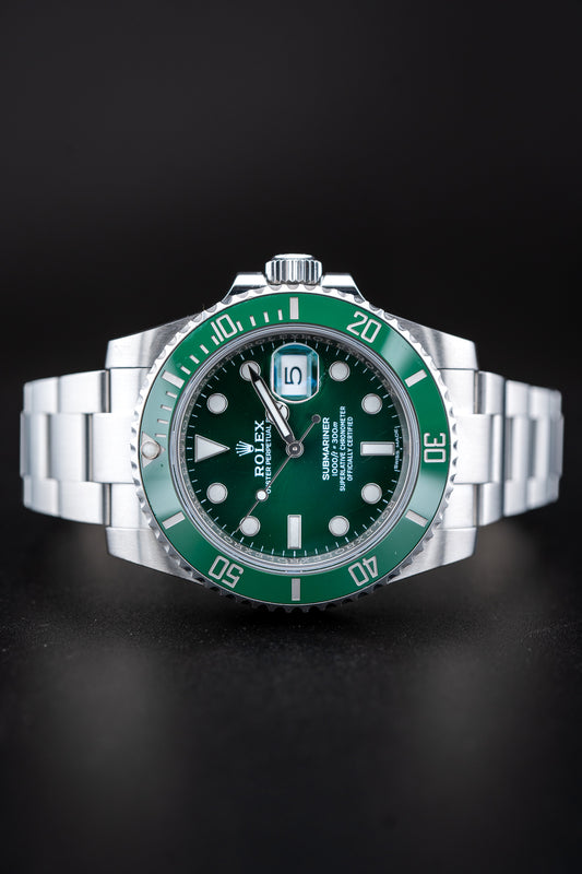 2019 Rolex Submariner “Hulk” – Green Dial & Bezel – Pre-Owned Complete Set – Ref. 116610LV