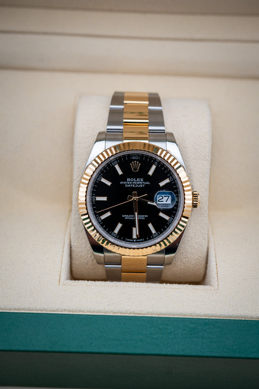2023 Rolex Datejust 41 – Ref. 126333 – Two-Tone – Black Dial – Mint Condition, Complete Set