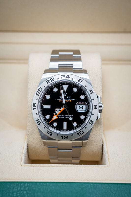 2024 Rolex Explorer II Black Dial – Brand New, Complete Set