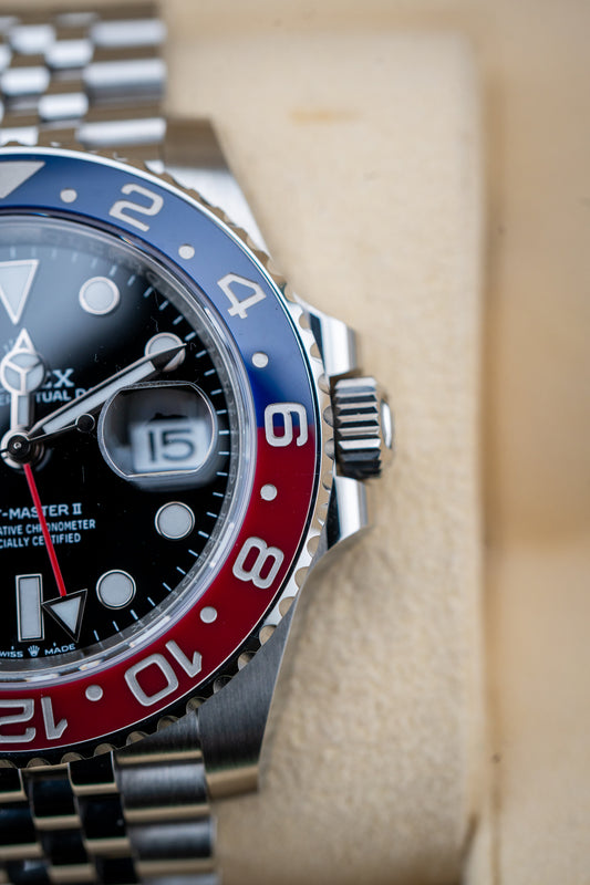 2022 Rolex GMT-Master II “Pepsi” – 126710BLRO – Stainless Steel – Preowned – Complete Set