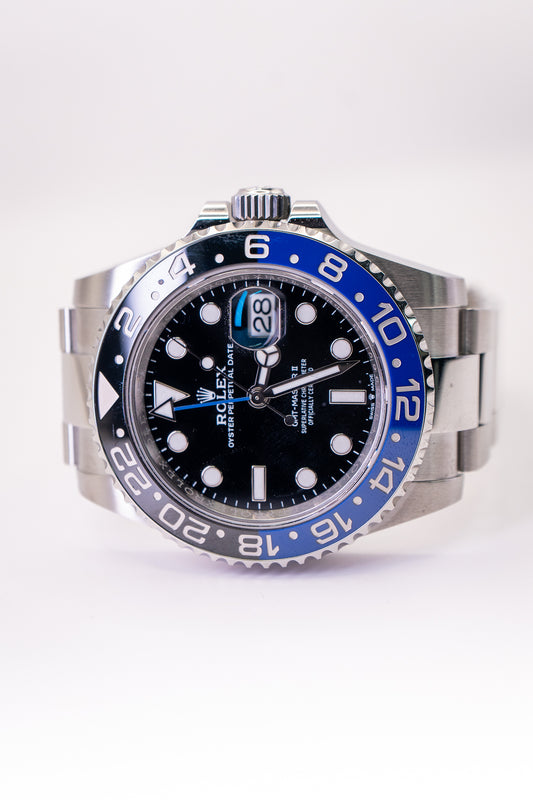 Rolex GMT Master Ref 116710BLNR "Batman" Watch & Card