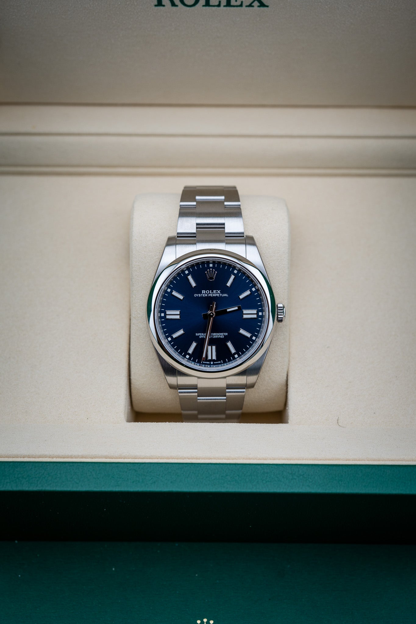 2025 Rolex Oyster Perpetual 41 – Ref. 124300 – Blue Dial – Stainless Steel – Brand New, Fully Stickered, Complete Set