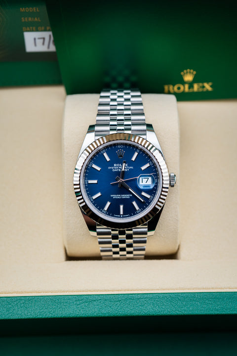 Rolex Datejust 41 Blue Dial – Ref. 126334 – 2025 Brand New Complete Set
