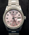 34 Oyster Perpetual Date Steel Oyster Pale Pink Diamond Dial and Bezel Model: 1500