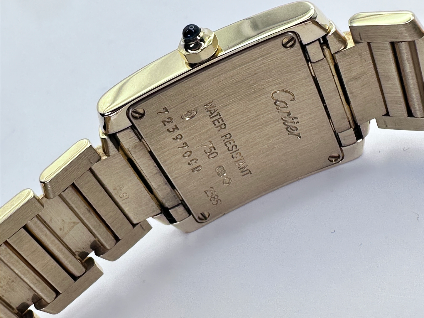 Cartier Française Ref. WB7018K1 - 18K Yellow Gold, Silver Opaline Dial, 2010s image 10