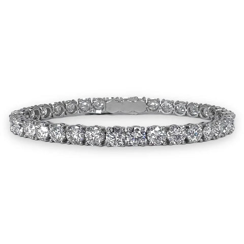 8" Platinum Lab Diamond Tennis Bracelet