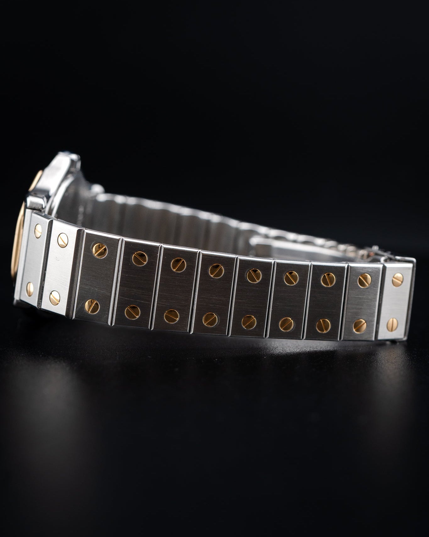 Cartier Santos Octagon LM W2001583 SS/K18YG Ivory Dial Quartz Watch Only