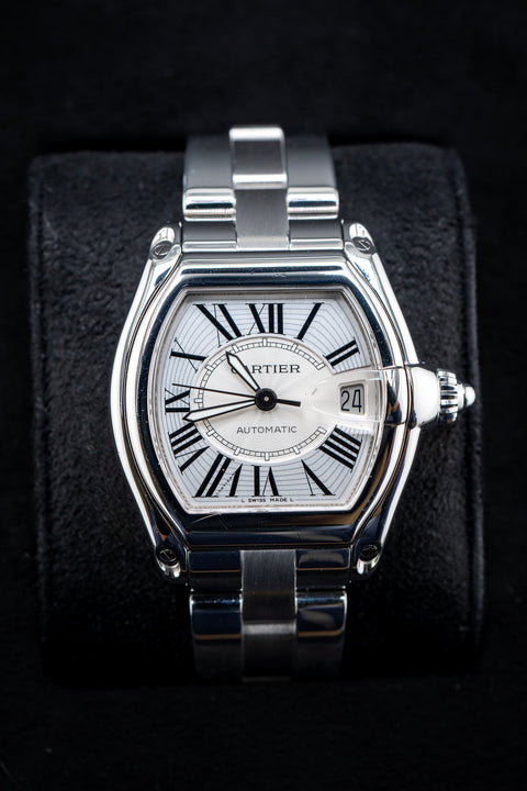 Cartier Roadster W62025V3 Silver Dial Men's Watch (Preowned)