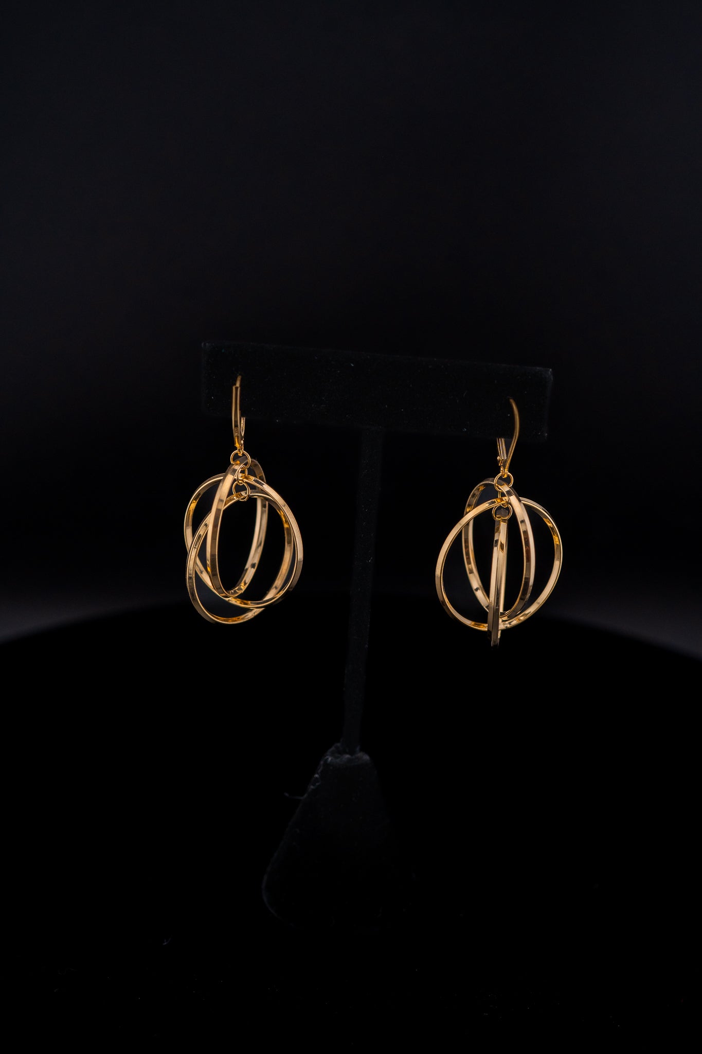 14K Yellow Gold Multi Hoop Earrings