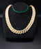 14K Yellow Gold Diamond Monnaco Cuban Chain