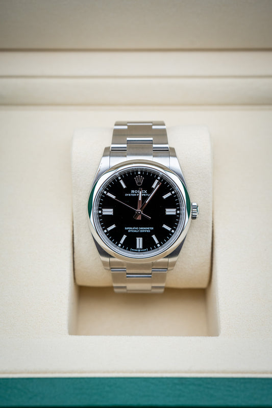 2025 Rolex Oyster Perpetual 36 – Ref. 126000 – Black Dial – Stainless Steel – Brand New, Complete Set