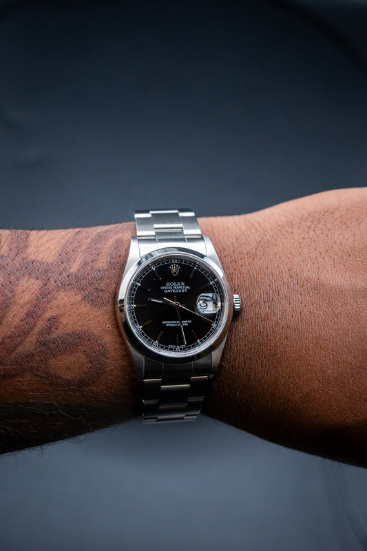 Rolex Datejust 34mm – Black Dial – Ref. 16200 – Stainless Steel – Watch Only