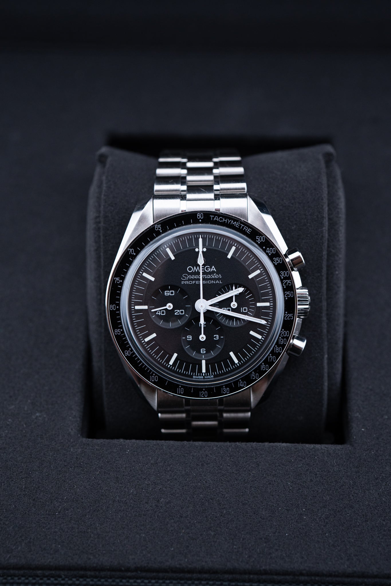 2023 Omega Speedmaster Moonwatch – Black Dial – Ref. 310.30.42.50.01.002 – Pre-Owned Complete Set