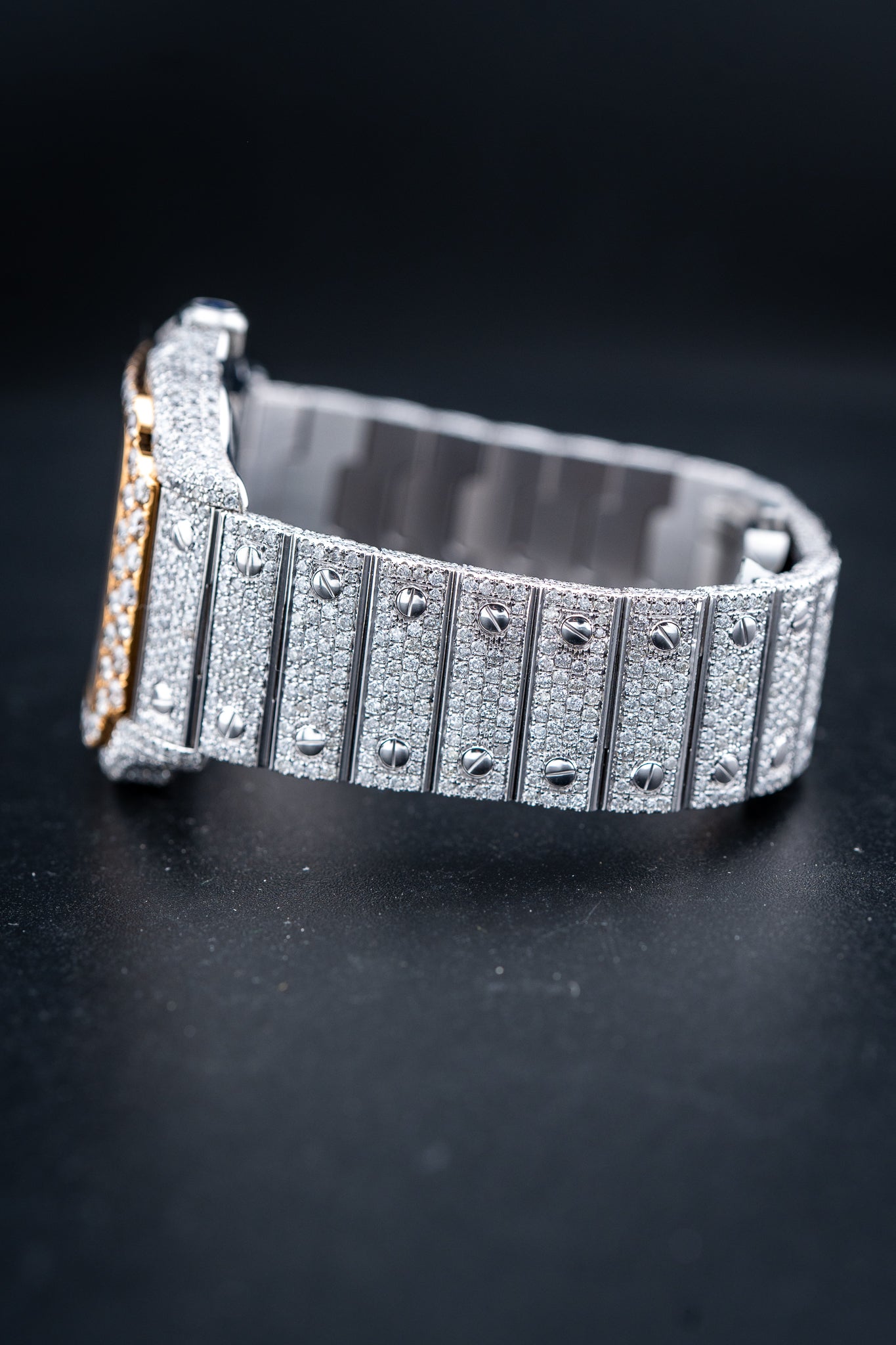 Cartier Santos XL Two-Tone – Full Bustdown VS+ Natural Diamonds