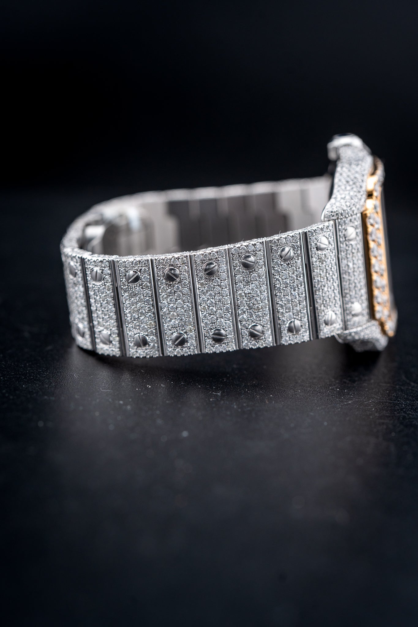 Cartier Santos XL Two-Tone – Full Bustdown VS+ Natural Diamonds