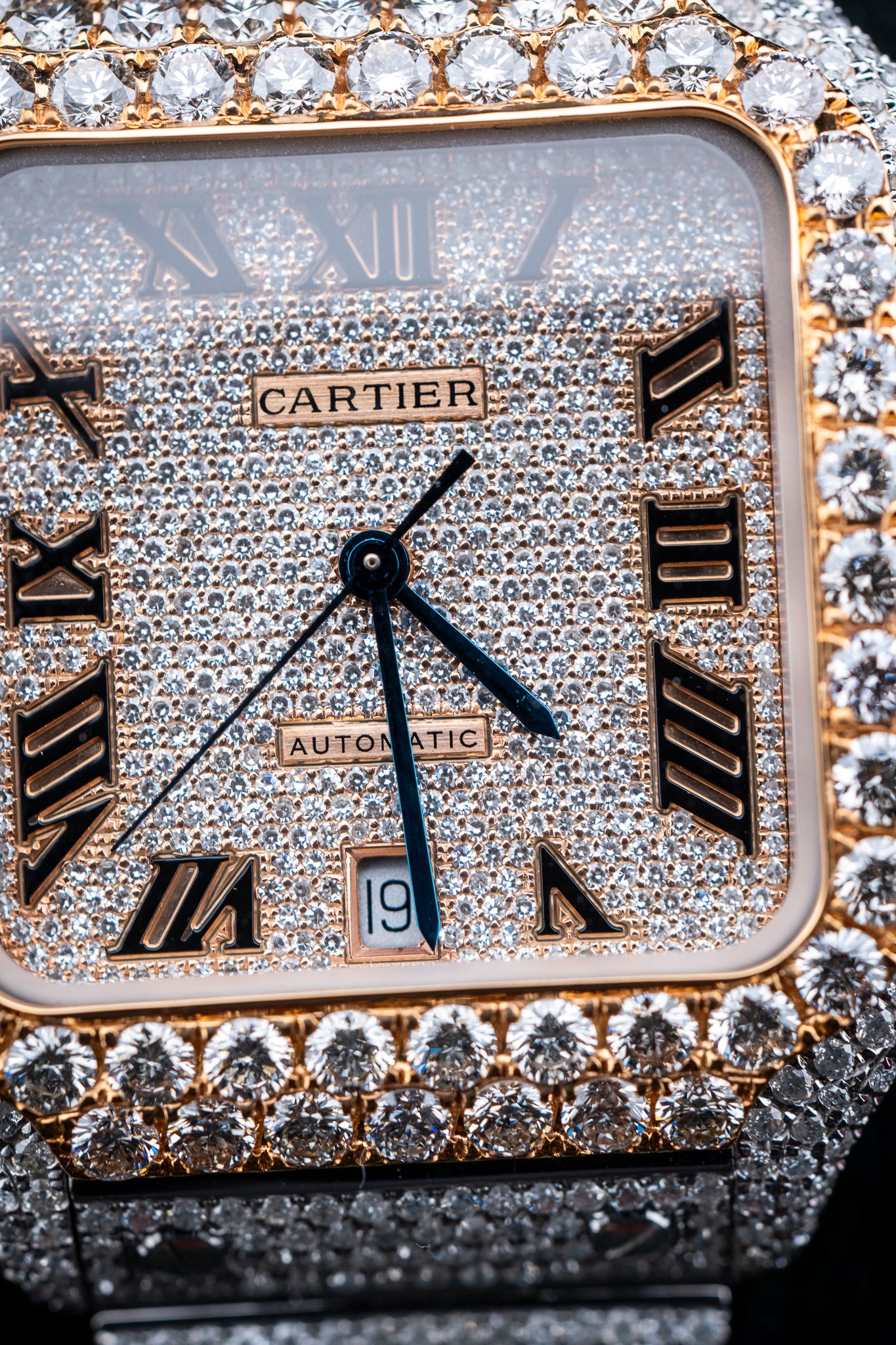 Cartier Santos XL Two-Tone – Full Bustdown VS+ Natural Diamonds