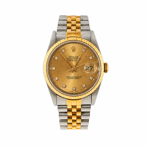 Pre-Owned Rolex Datejust | Two-Tone Jubilee | Champagne Diamond Dial | Ref. 16233G