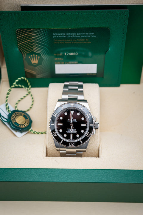 2022 Rolex Submariner No Date – Black Dial – Ref. 124060 – Mint Complete Set