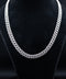 10K White Gold 9mm Cuban Link Chain – 14.10 CTW Natural Diamonds – 22" – 114.2g