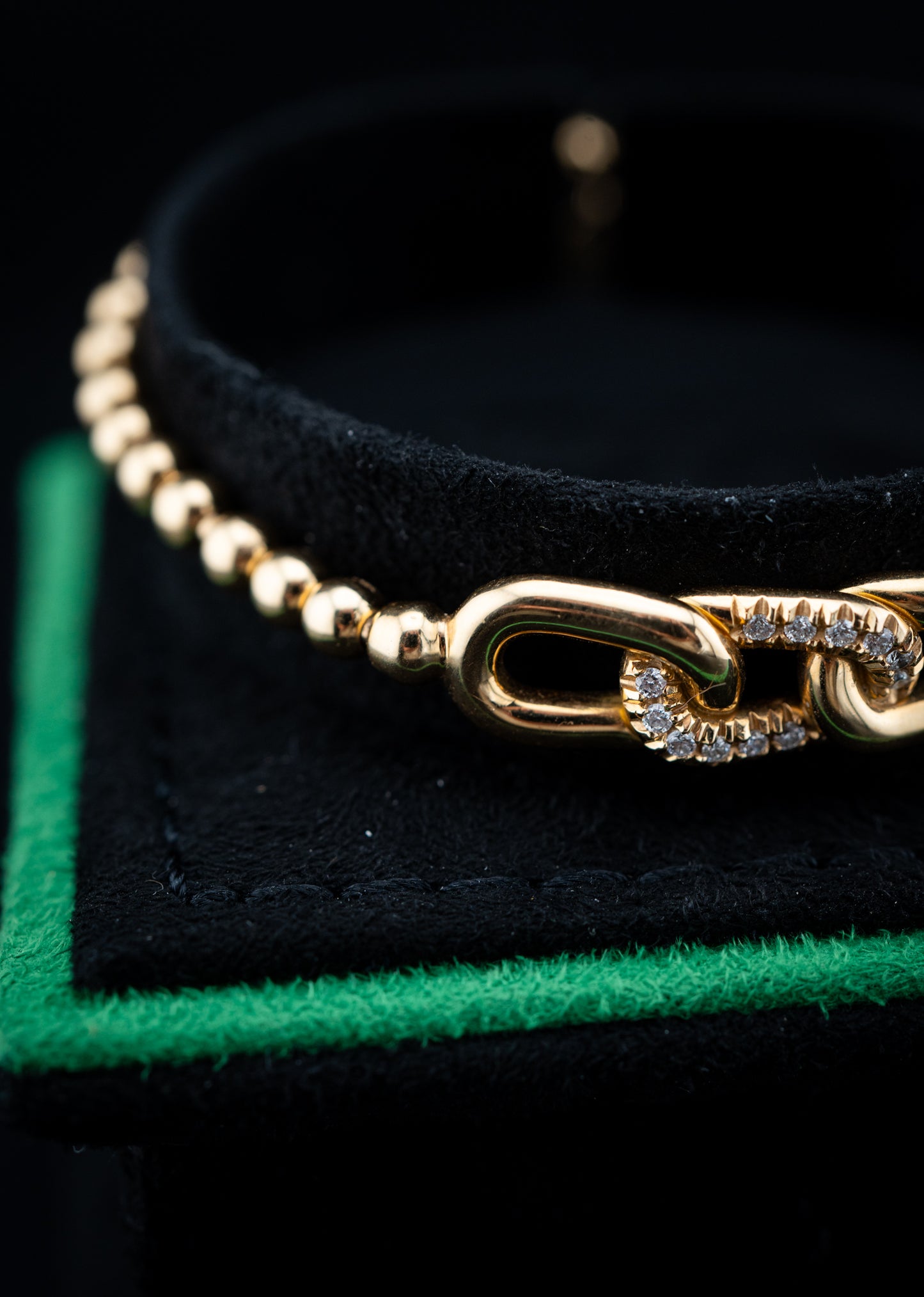Hulchi Belluni Tresor Diamond Link Bracelet – 18K Yellow Gold – 16ctw Natural Diamonds