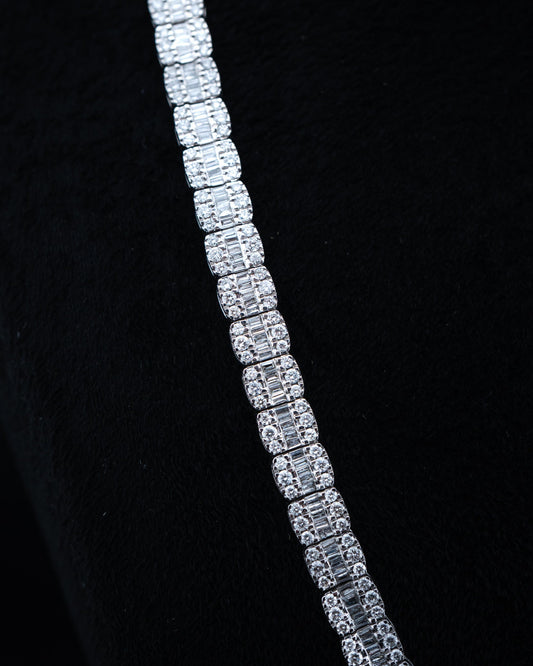 10K White Gold Diamond Tennis Chain Necklace – 22" – 5mm – 10.21ctw Natural Diamonds – 40.5g