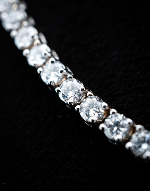 18K White Gold Lab Diamond Tennis Chain Necklace – 15.93 CTW VVS2 D-F, 3.5mm, 16.5”