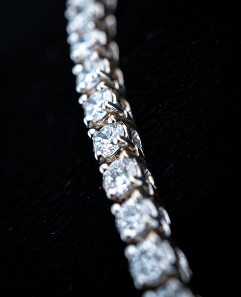 18K White Gold Lab Diamond Tennis Chain Necklace – 15.93 CTW VVS2 D-F, 3.5mm, 16.5”