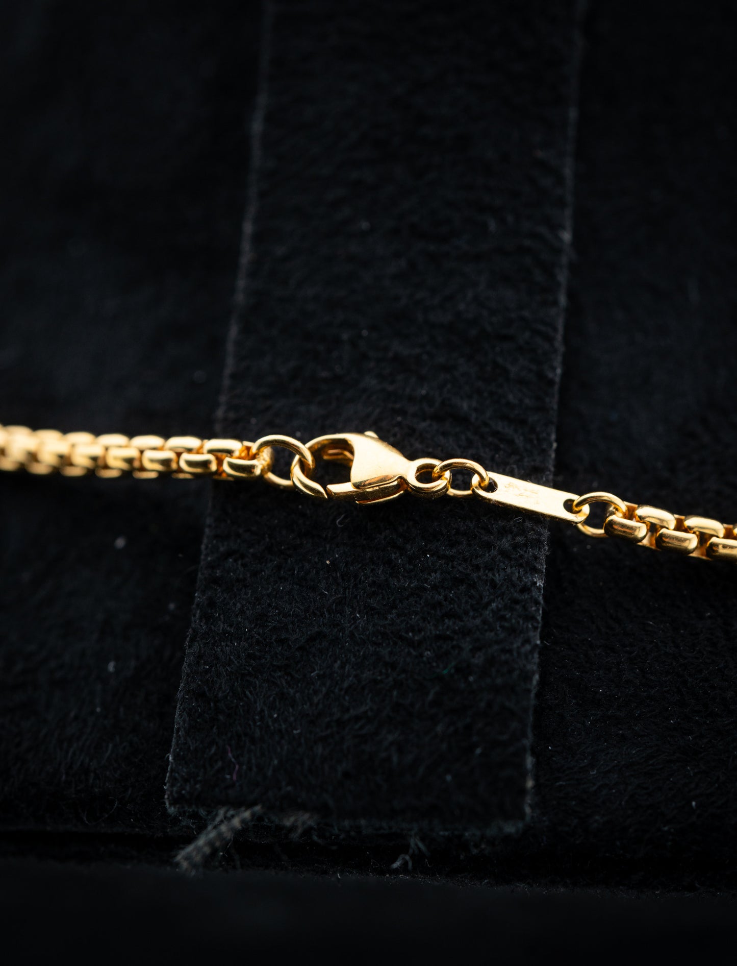 18K Yellow Gold Venetian Box Chain Necklace – 18” – 21.5g