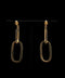 14K Yellow Gold Link Hoop Earrings (3g) - 900