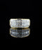 18K Yellow Gold Rectangular & Princess Cut Natural Diamond Ring