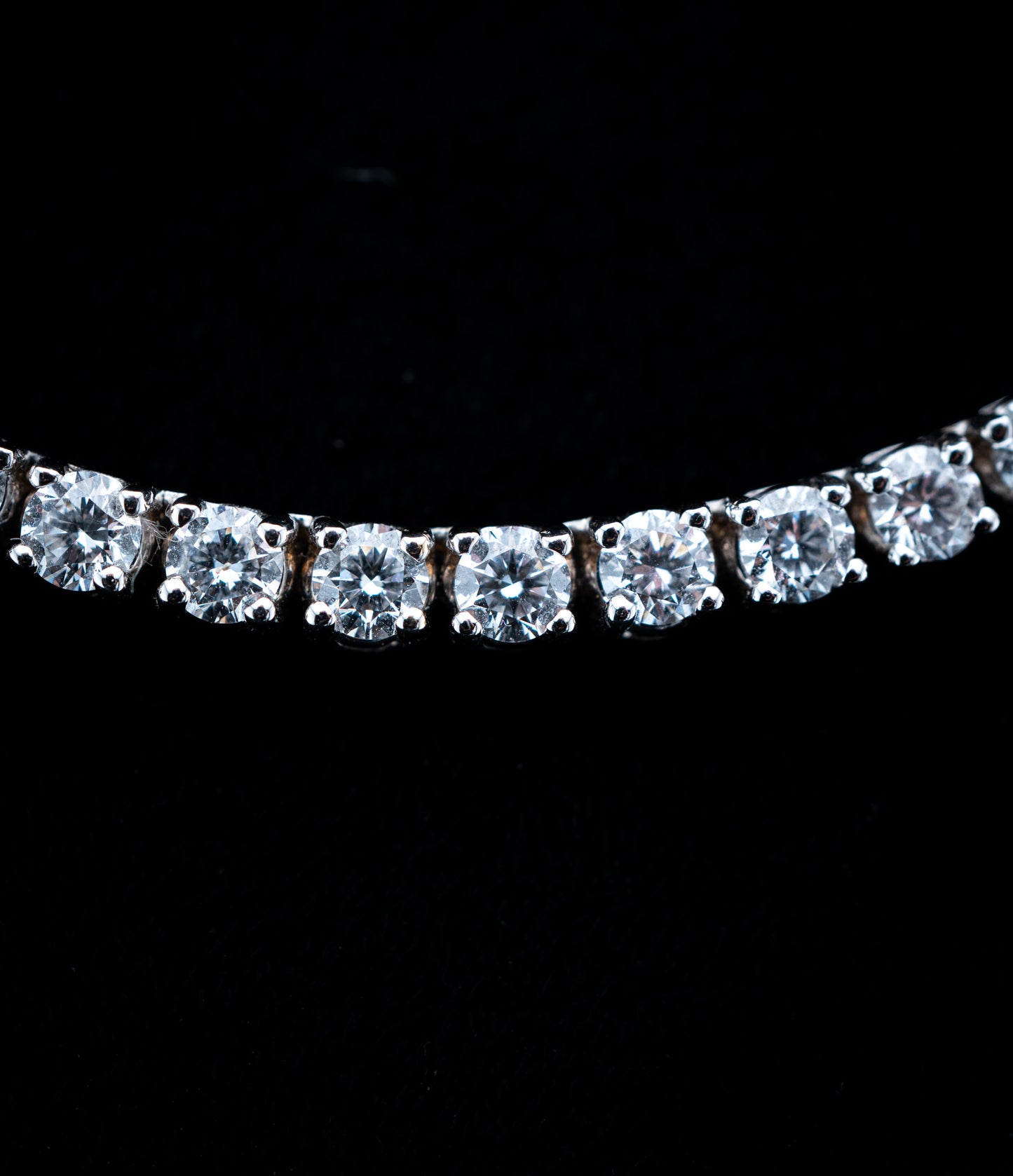 18K White Gold Lab Diamond Tennis Chain Necklace – 15.93 CTW VVS2 D-F, 3.5mm, 16.5”