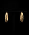14K Yellow Gold Twisted Hoop Earrings 3.5g - 789