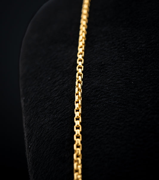 Mene 24K Yellow Gold Box Chain Necklace – 26 Inch