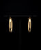 14K Yellow Gold Textured Hoop Earrings (3.3g) - 992