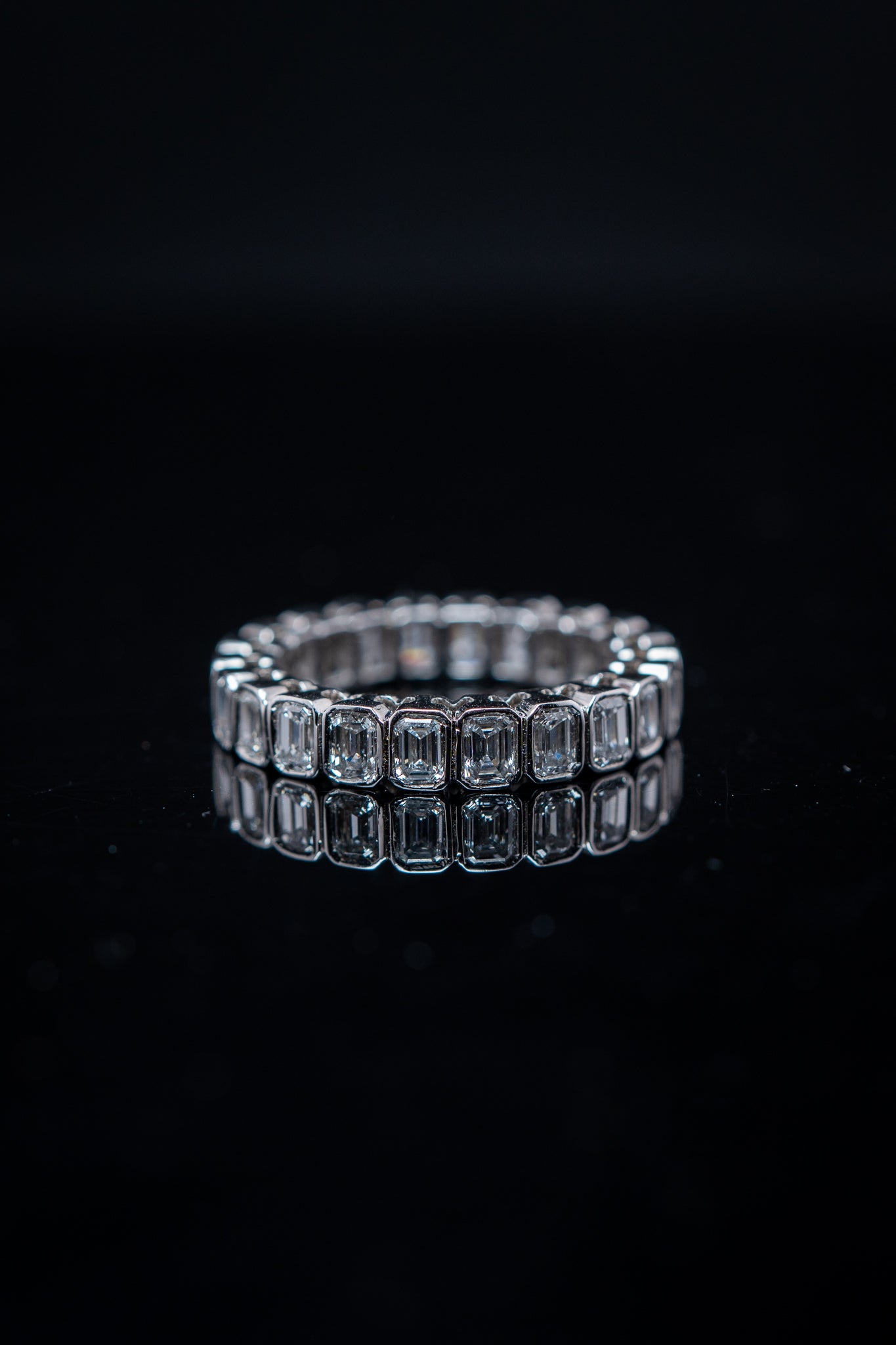 10K White Gold Lab Diamond Round Cut Eternity Band – 2.40 CTW – Size 6