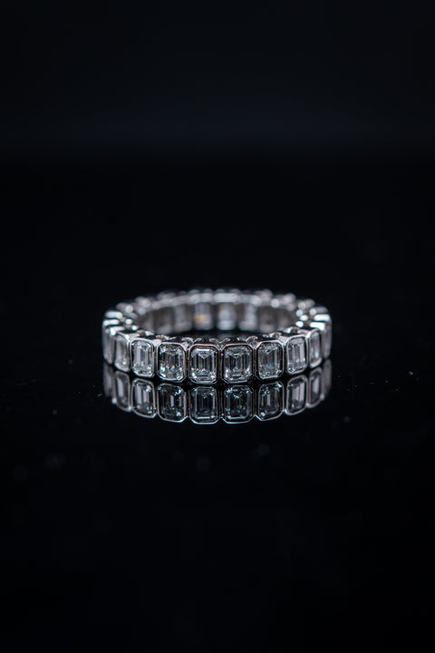 10K White Gold Lab Diamond Round Cut Eternity Band – 2.40 CTW – Size 6