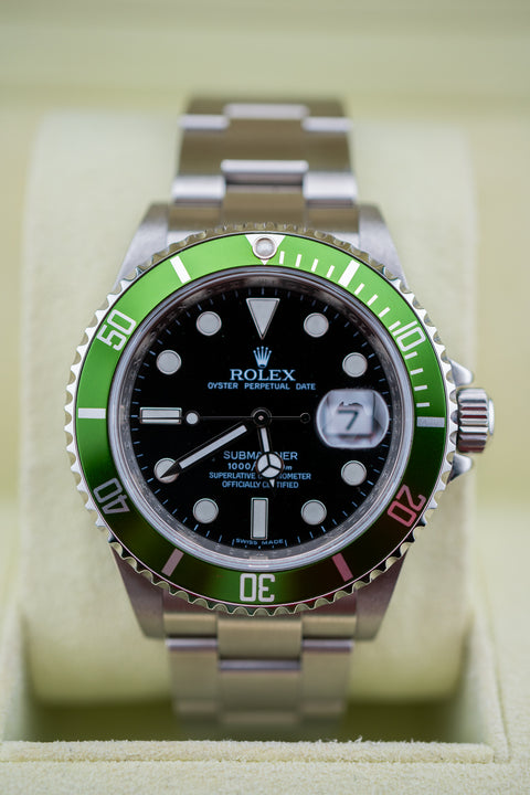 Rolex Submariner Date "Kermit" 16610LV – Watch & Box (Preowned)