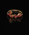14K Yellow Gold Ruby "LOVE" Script Ring Size 7