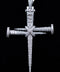 10K White Gold Nail Cross Pendant – 5.20 CTW Lab Diamonds