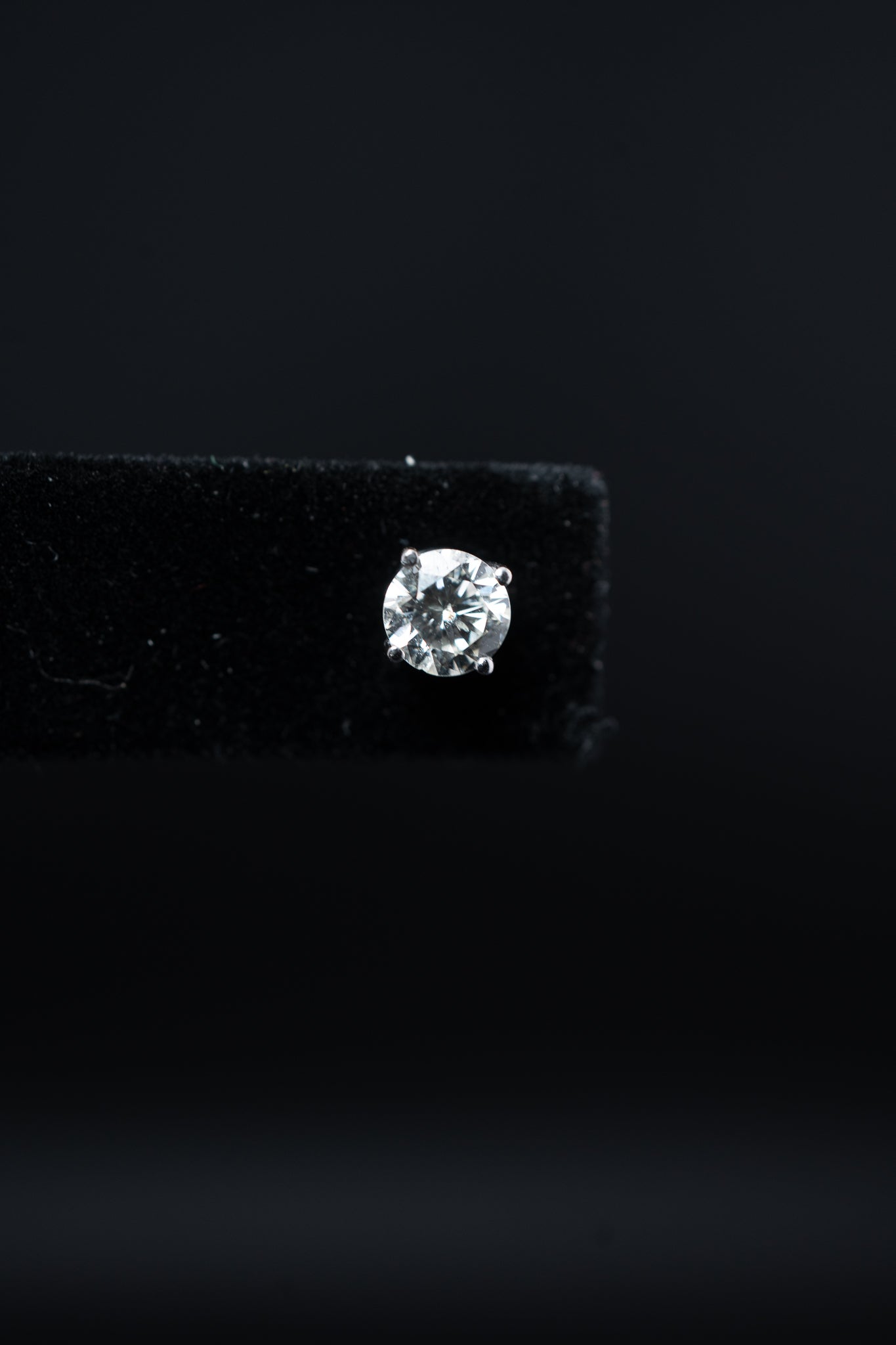 White Gold Natural Diamond Stud Earrings – 1.00 CTW