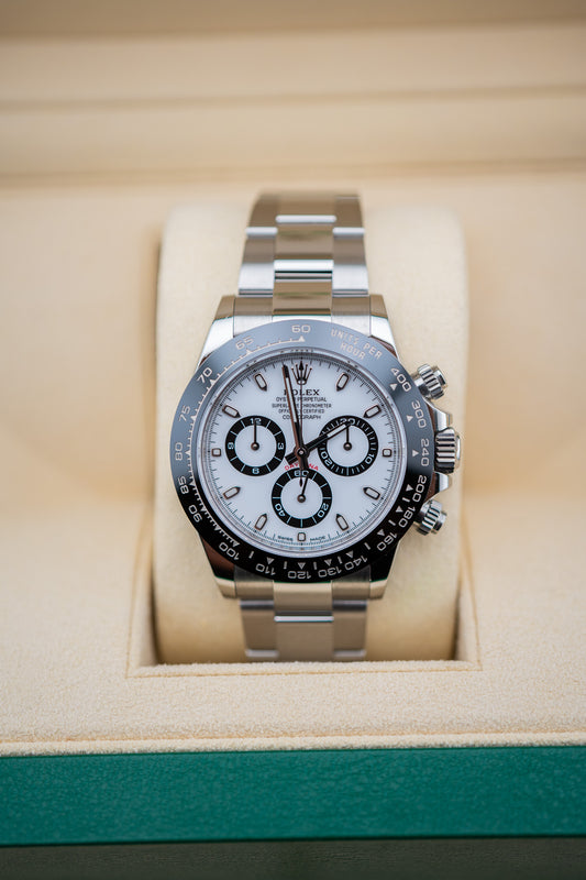 2022 Rolex Cosmograph Daytona – Ref. 116500LN – White Dial – Like New, Complete Set