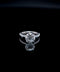 14K White Gold Lab Round Cut Pave Diamond Engagement Ring Size 7