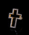 14K Yellow Gold Diamond Pavé Cross Ring Size 6.5