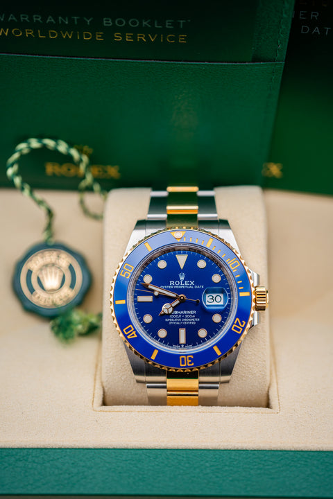 Rolex Submariner Two-Tone Blue Dial 126613LB – Complete Set (2022)
