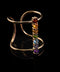 14k Yellow Gold Rainbow Sapphire Chakra Adjustable Ring Size 7