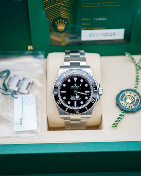 2025 Rolex Submariner No Date – 124060 – Black Dial – Brand New – Complete Set