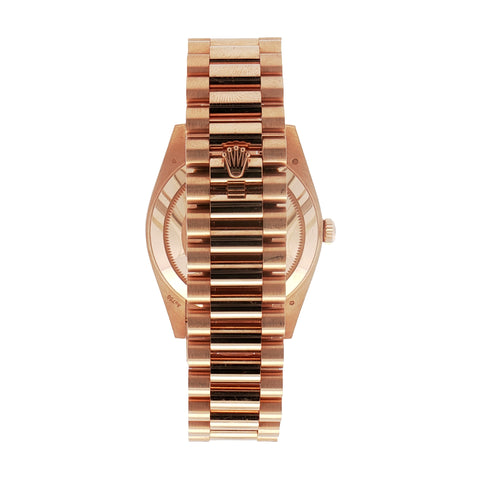 2024 Rose Gold Rolex Day Date Factory Diamond Baguette Dial Ref. 228235
