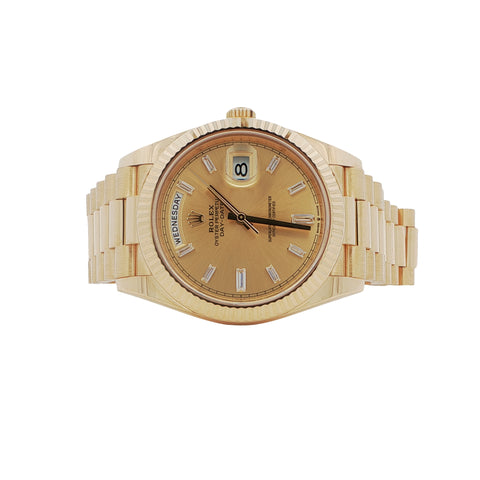 2025 Rolex Day-Date Champagne Baguette Dial Ref. 228238
